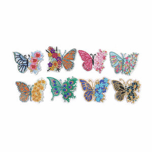 Diamond Painting Onderzetters - Vlinders | Set van 8 stuks