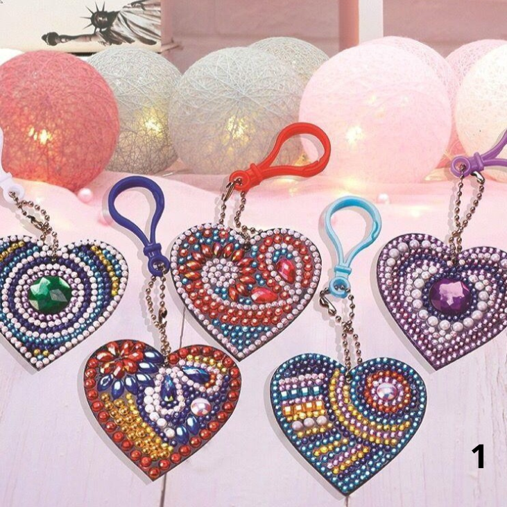 HGRGHH 15 Stuks Diamond Painting Sleutelhanger, 5D Diamond Painting Kit voor kinderen, DIY Diamond Painting Hanger, Diamond Painting Sleutelhanger voor kinderen Meisjes Cadeau 6 7 8 9 10 11 12 jaar-A