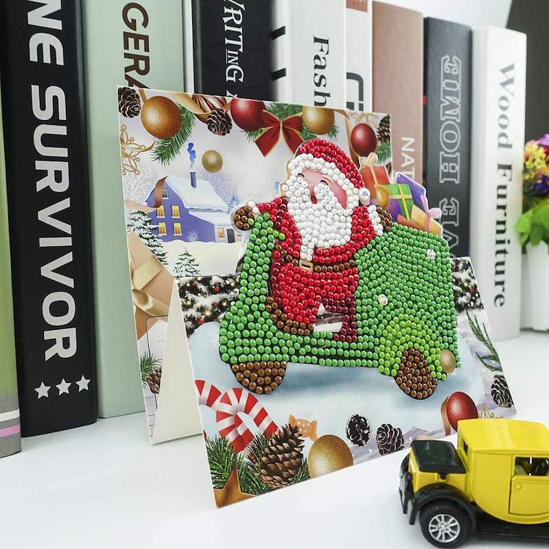 3D kerstkaarten l | 8 stuks | Diamond painting – De Diamond Painter