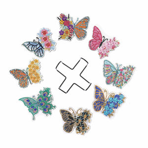 Diamond Painting Onderzetters - Vlinders | Set van 8 stuks