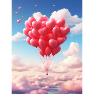 Roze ballonnen-harten