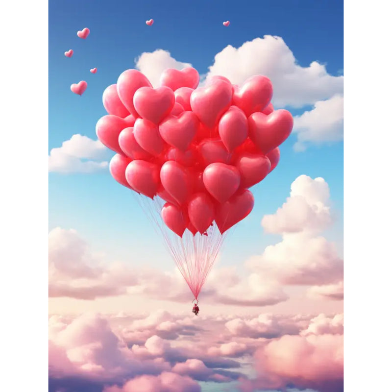 Roze ballonnen harten