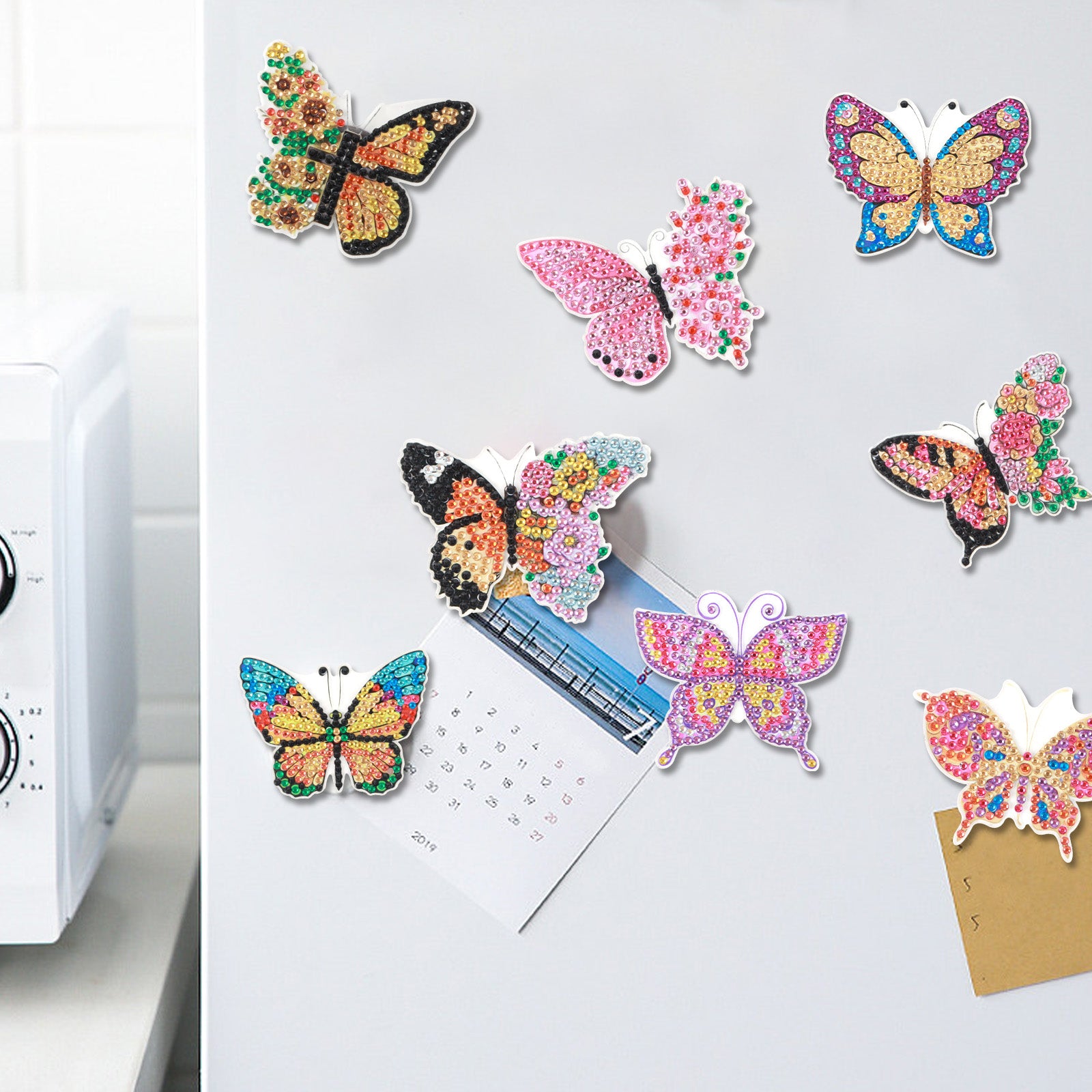 8 Stück Set Diamant Malerei Schmetterling Blume Herz Grußkarten beliebte DIY-Kit 8 Stück Set Diamant Malerei Schmetterling Blume Herz Grußkarten beliebte DIY-Kit