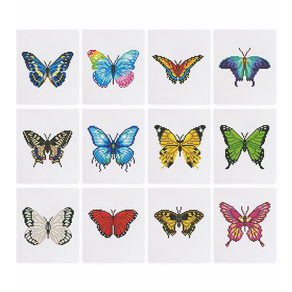 12 Mini Diamond Paintings   Vlinder Set 2.0