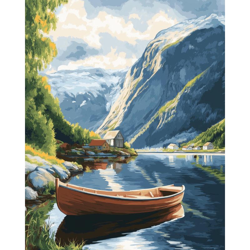 Boot bij de Geirangerfjord in Noorwegen