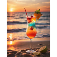 Diamond Painting - Cocktail bij Zonsondergang
