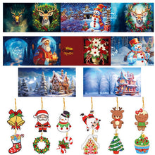 Foto laden in Gallery viewer, 8 Kerstkaarten + 12 Hangers