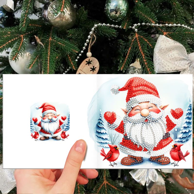 Kerstkaart kerstbal sterrenstof - Kerstkaarten Kerstkaart kerstbal sterrenstof - Kerstkaarten