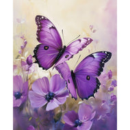 Diamond Painting - Paarse vlinders