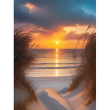 Foto laden in Gallery viewer, Strand bij zonsondergang