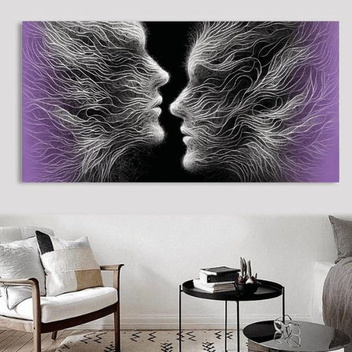 Kussend paar v.a. 50x100cm