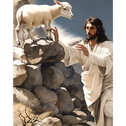 Jezus bij schaap