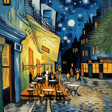 Foto laden in Gallery viewer, Caféterras bij nacht | Vincent van Gogh