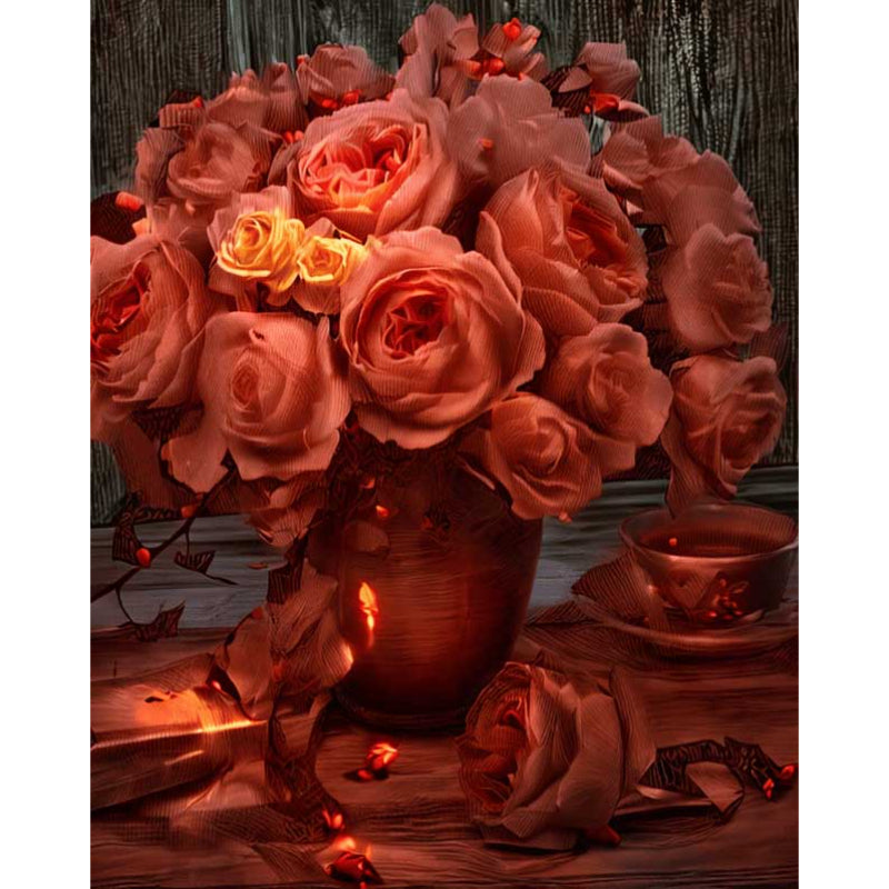 Roze Rozen In Een Bak - Halloween