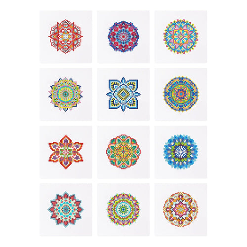 12 Mini Diamond Paintings - Mandala set