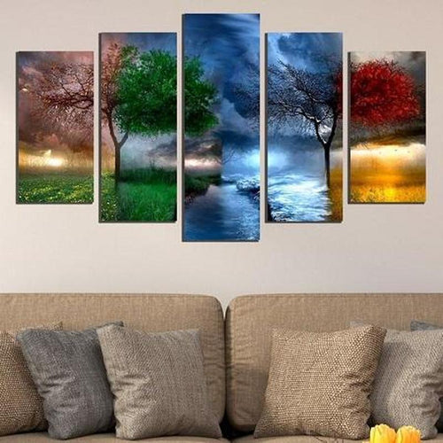 4 seizoenen | 5 luiken Diamond painting | Eigen foto | Dieren | Kopen | Dikke dames | Action | Nederland | Steentjes | Diamant | De Diamond Painter