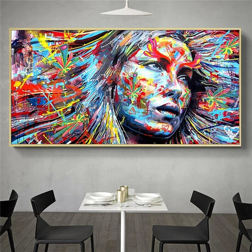 Abstracte vrouw 3 v.a. 50x100cm