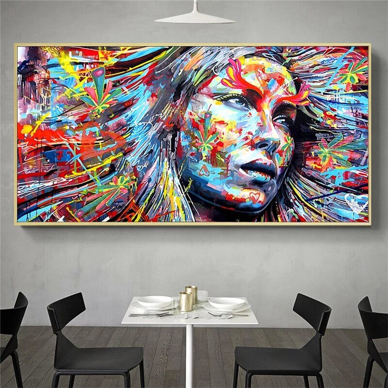 Abstracte vrouw 3 v.a. 50x100cm