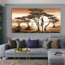 Foto laden in Gallery viewer, Afrikaanse schilderkunst v.a. 50x100cm