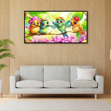 Foto laden in Gallery viewer, Vier kleine vogels v.a. 50x100cm