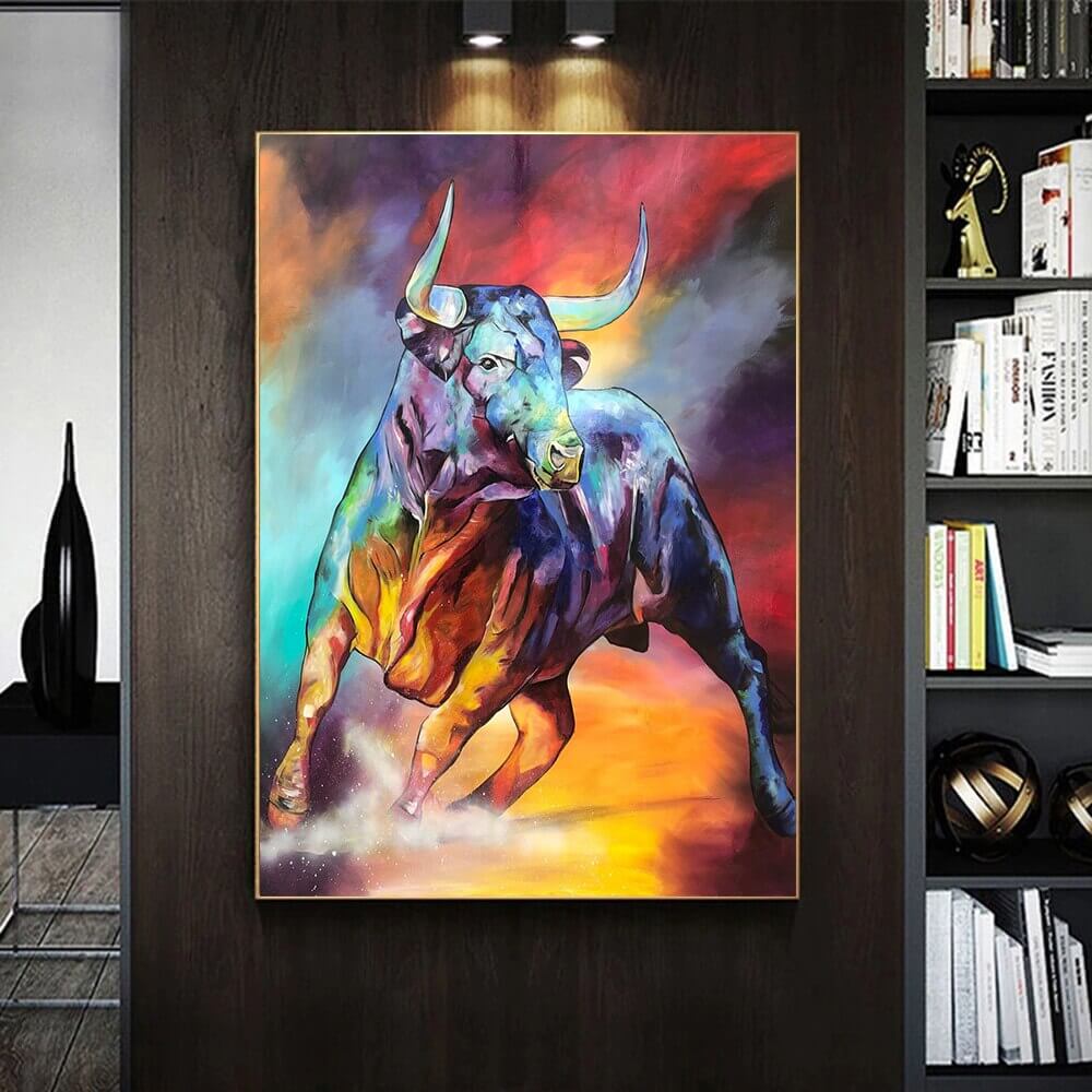 Stier va. 50x70cm