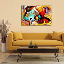 Foto laden in Gallery viewer, Abstract gezicht in verschillende kleuren v.a. 50x80cm
