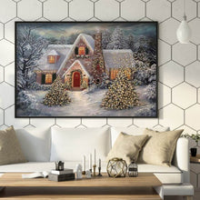 Foto laden in Gallery viewer, Kerst versierd huis v.a. 50x80cm
