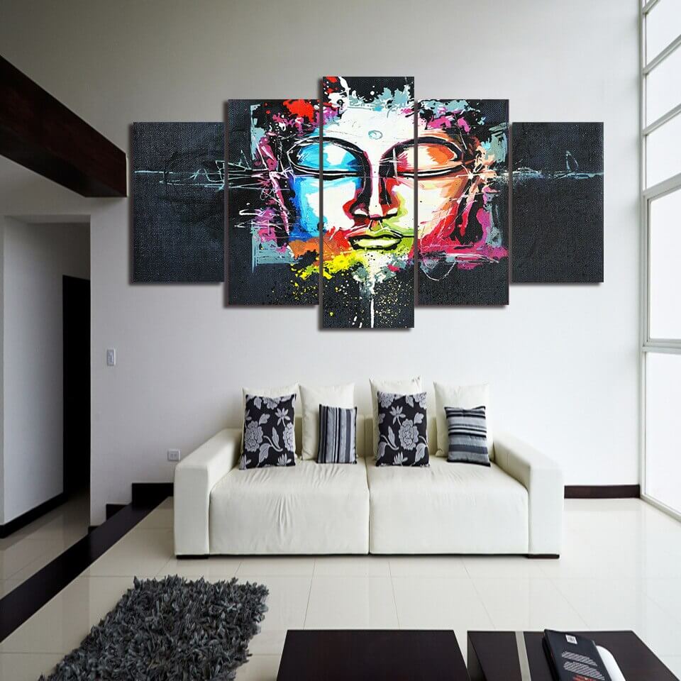 Abstracte Boeddha | 5 luiken