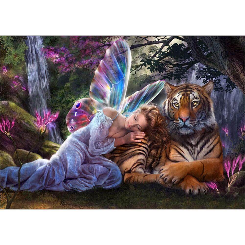 Fee met tijger