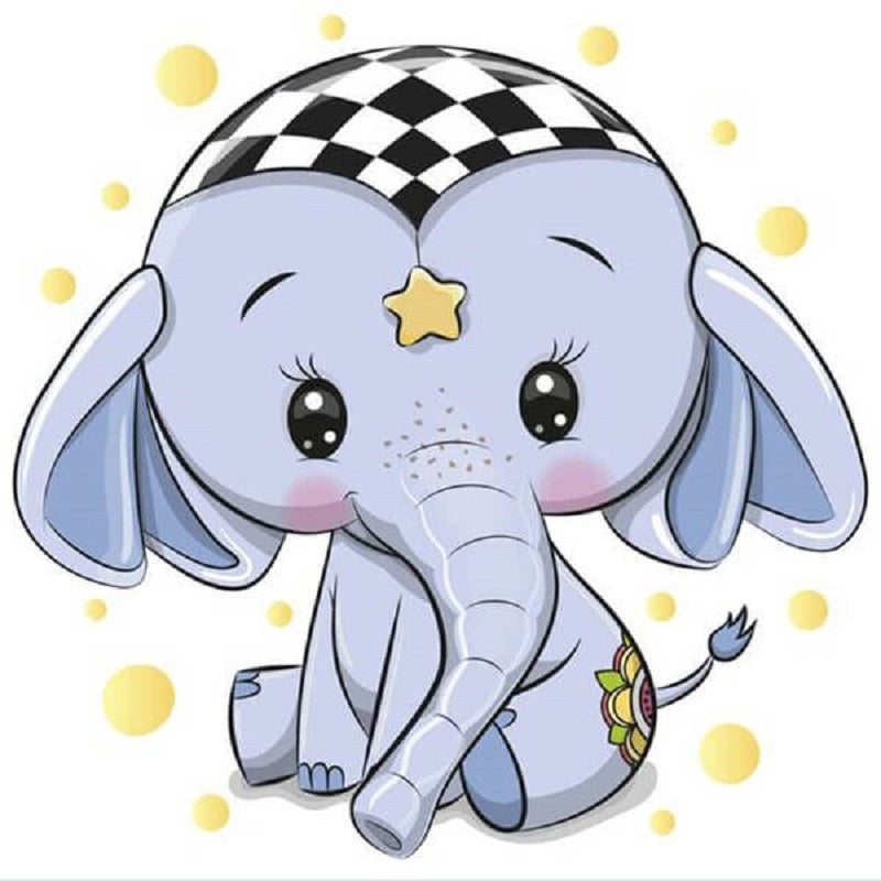 Blauwe olifant