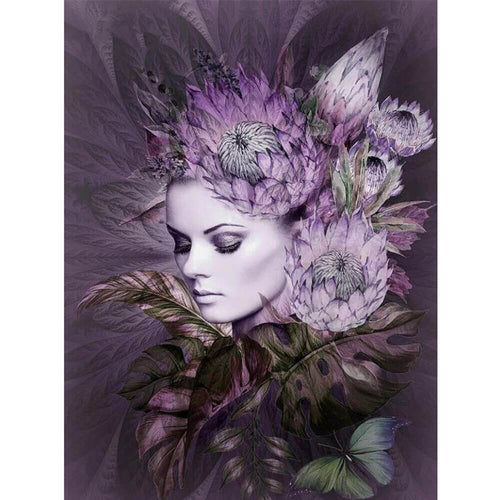 Bloemsierkunst-vrouw