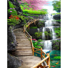 Foto laden in Gallery viewer, Brug bij waterval