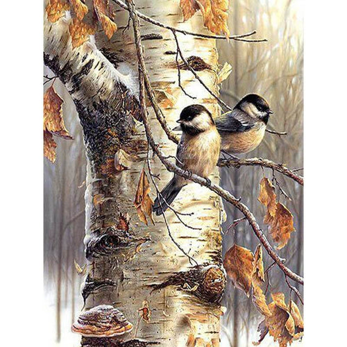 Vogels in berkenbomen