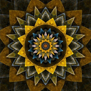 Mandala geel/bruin