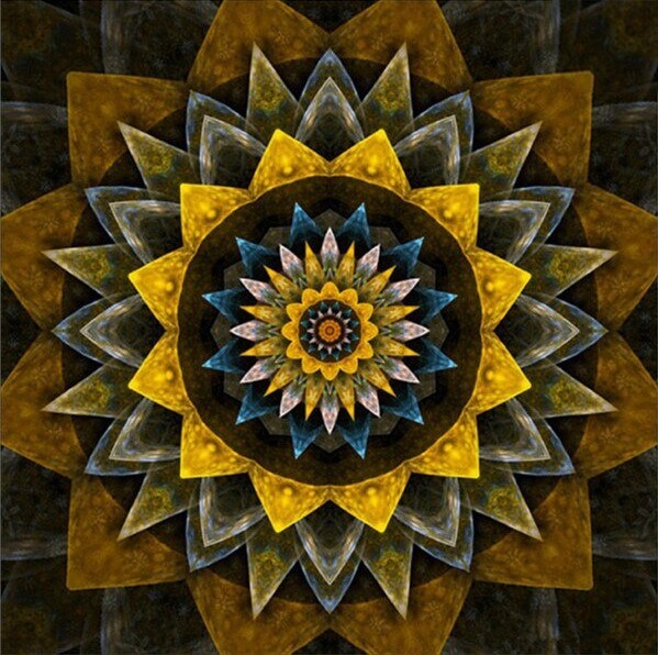 Mandala geel/bruin