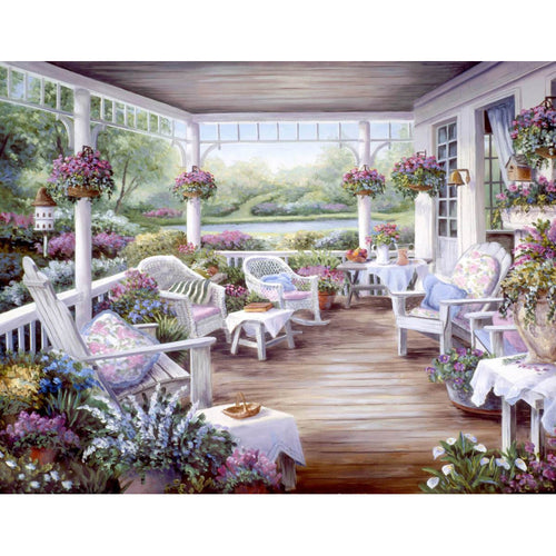 De veranda van het huis
