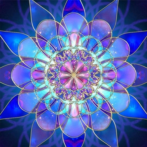 Mandala blauw/paars