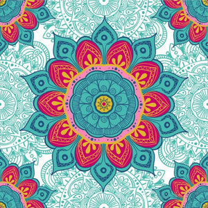 Mandala Turkoois/roze