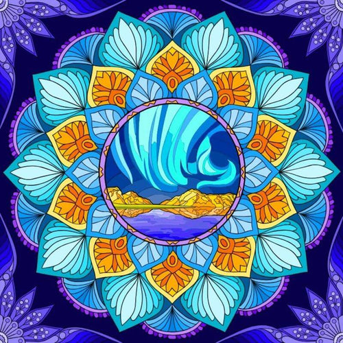 Mandala blauw / paars