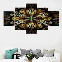 Foto laden in Gallery viewer, Mandala bruin geel | 5 luiken