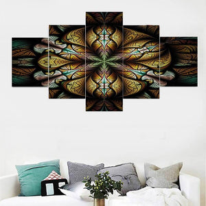 Mandala bruin geel | 5 luiken