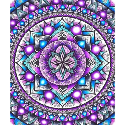 Mandala paars/blauw