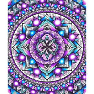 Mandala paars/blauw