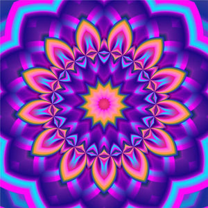 Mandala neon paars