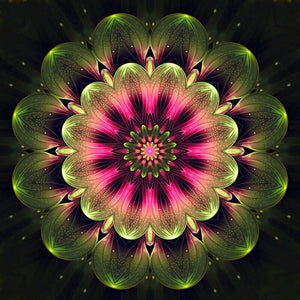 Mandala roze/groen