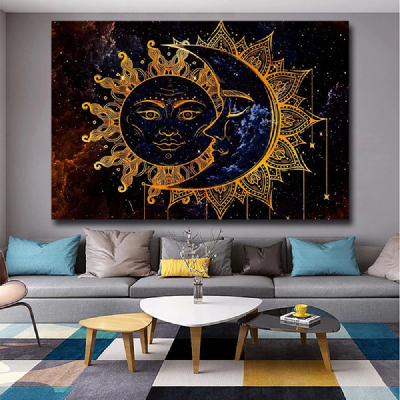 Zon en maan v.a. 50x80cm