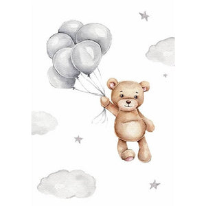 Teddybeer met ballonnen