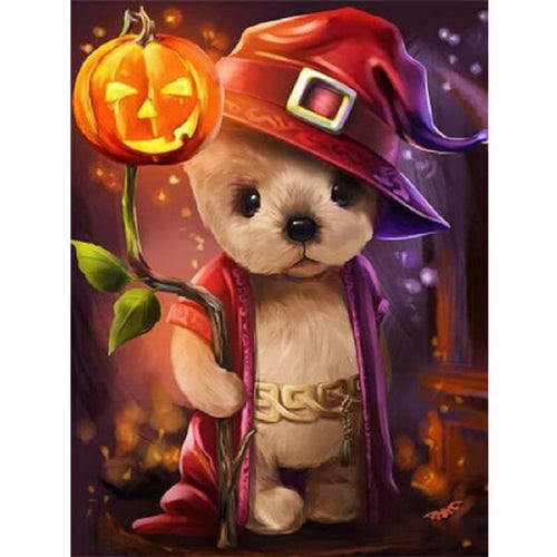 Teddybeer met heksenhoed