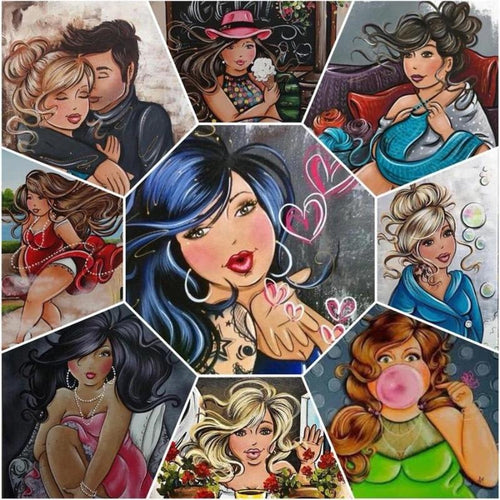 Mollige dames | Collage