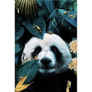 Panda tussen bladeren